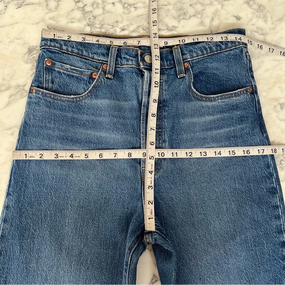 Levi’s Premium Denim RIBCAGE Straight Ankle Jeans In Jeans Color Women’s Size 30 - Picture 10 of 16